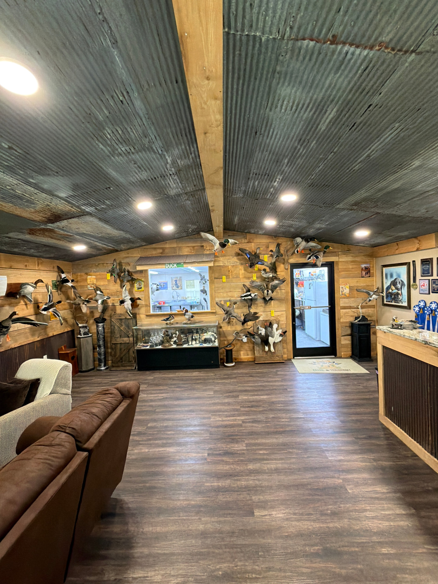 Inside the E. Star Waterfowl Taxidermy studio.